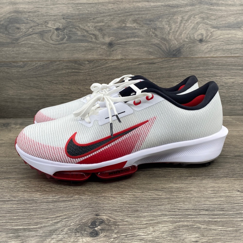 Nike Air Zoom Infinity Tour NEXT Golf Shoes Mens 13 White Red FD0217-101 Spiked